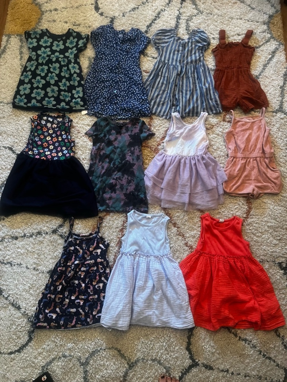 Toddler girl large spring/summer dress/romper lot